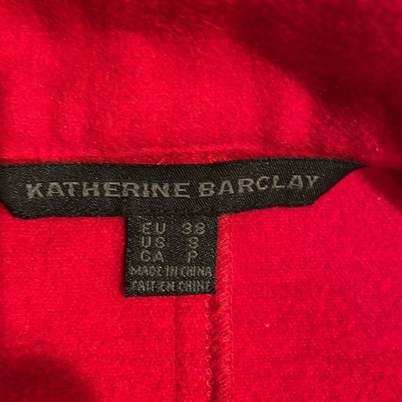 Katherine‎ Barclay Red A-line Coat - Picture 9 of 10